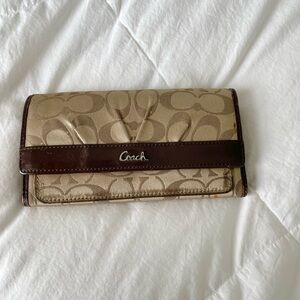 Coach Long Wallet w/ Zip Pouch